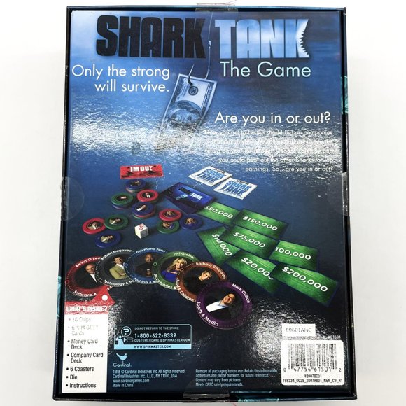 Shark Tank the Game Family Fun‎ Board-Card Complete Game 2-4 Players Ages 8+ NOB - Picture 2 of 4